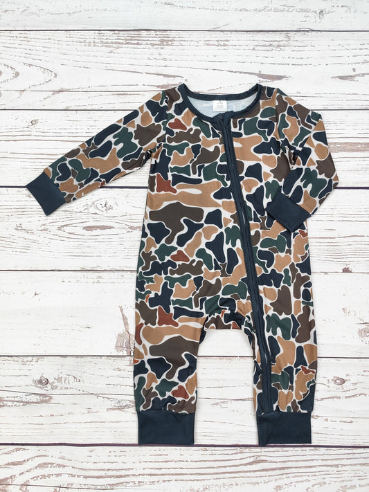 Baby Boy Camouflage Zip Sleeper